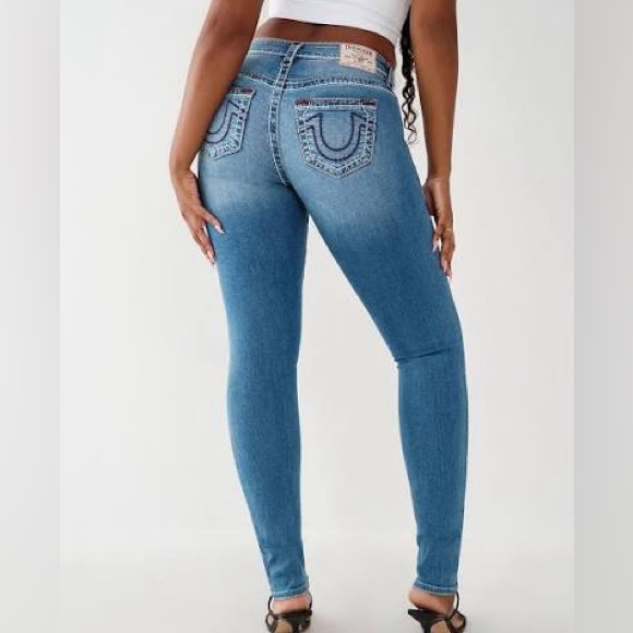 True Religion Denim - True Religion Stella low rise 27 28 Light Blue Skinny Jeans 30 inseam flattering